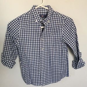 Vineyard Vines Size 6 boys blue checkered shirt